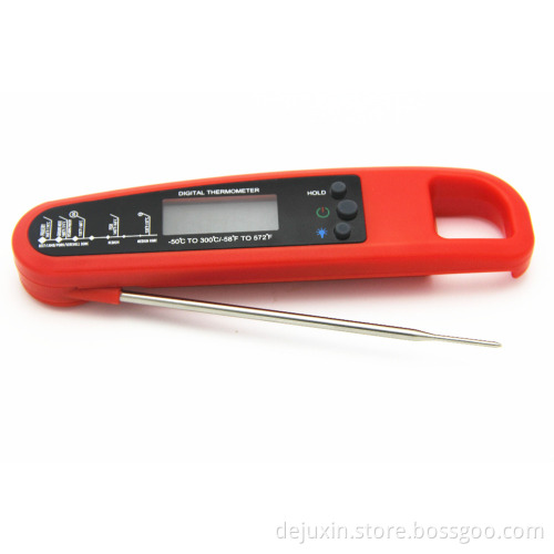 2016 Waterproof folding probe digital bbq thermometer with backlight
